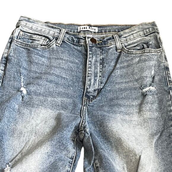 Luna Nora High Rise Distressed Jean Size 14 - Picture 3 of 9